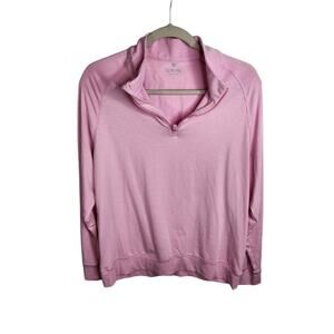 G/Fore Golf 1/4 Zip Lux Staple Midlayer Pullover Circle G Men's Large Lilac Pink